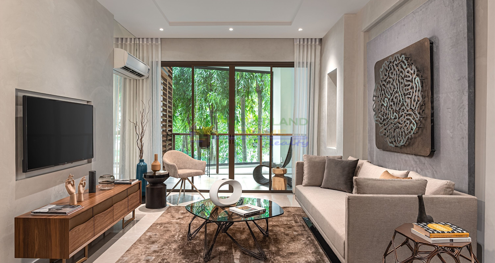T2 1BR Unit - Living Area_watermarked